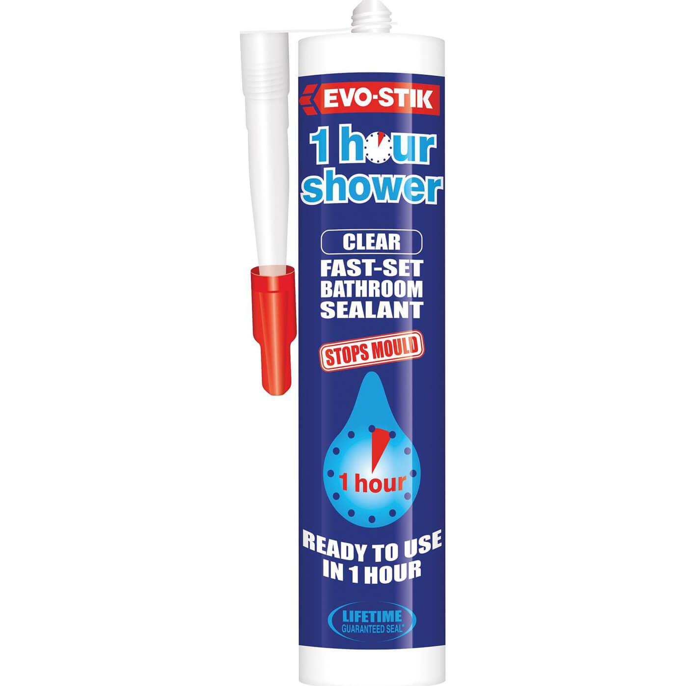 Image of Evo-stik 1 Hour Shower Silicone Sealant Clear 310ml