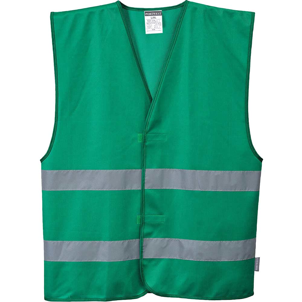 Image of Portwest Iona 2 Band Reflective Safety Vest Bottle Green 4XL / 5XL