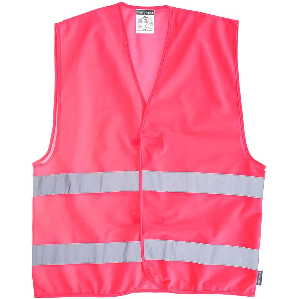 Image of Portwest Iona 2 Band Reflective Safety Vest Pink 2XL / 3XL
