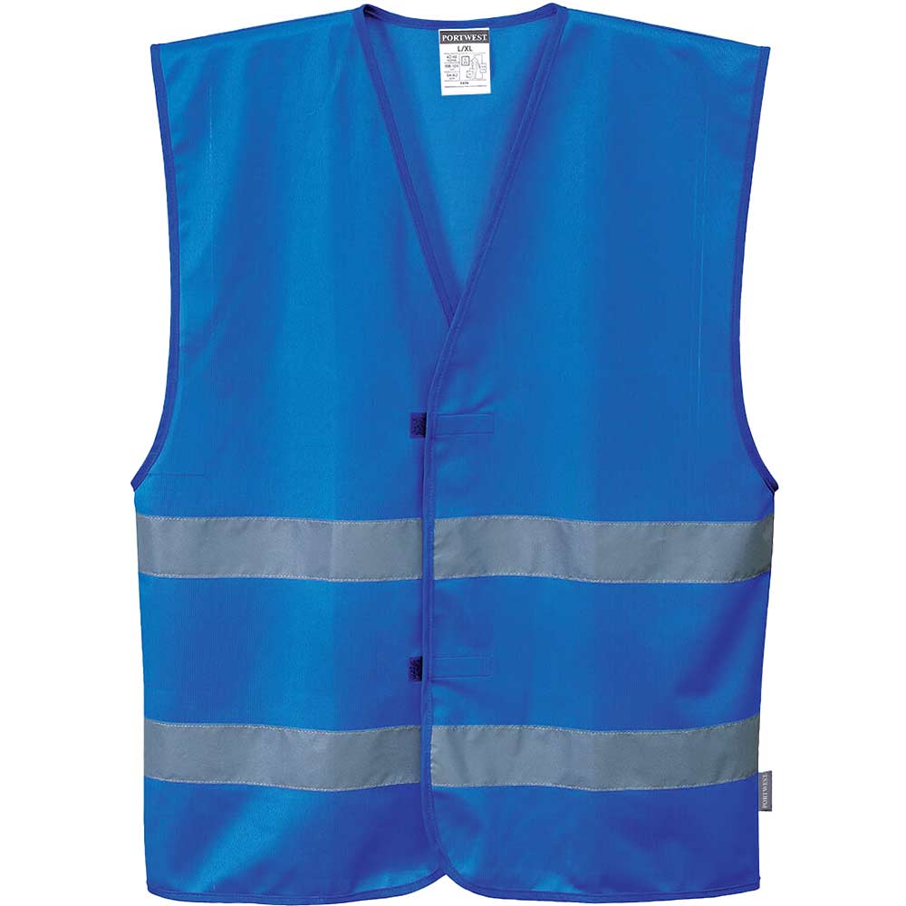 Image of Portwest Iona 2 Band Reflective Safety Vest Royal Blue 4XL / 5XL