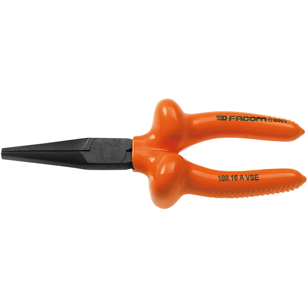 Photo of Facom Vse Series Insulated Flat Nose Pliers 160mm