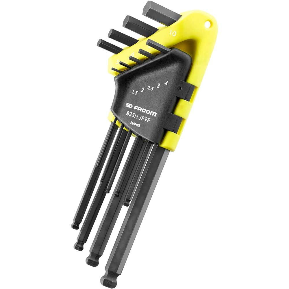 Photo of Facom Fluo Series 9 Piece Hexagon Allen Key Set Metric