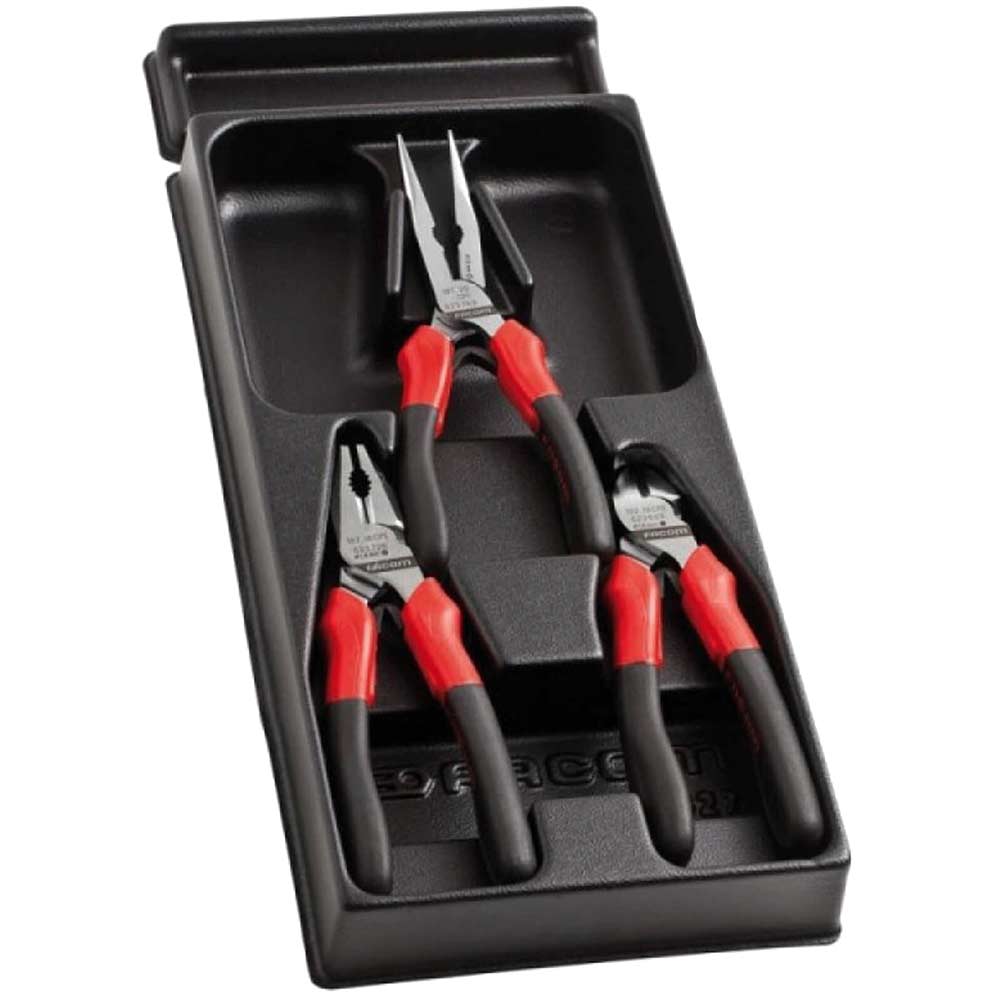 3 Piece Mechanics Plier Set in Plastic Module Tray Tool Kits