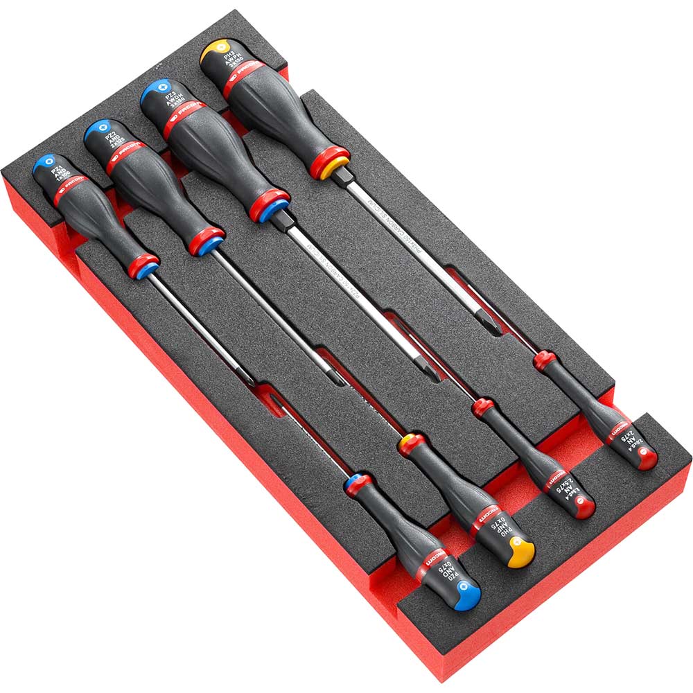 Protwist 8 Piece Slotted, Phillips and Pozi Screwdriver Set in