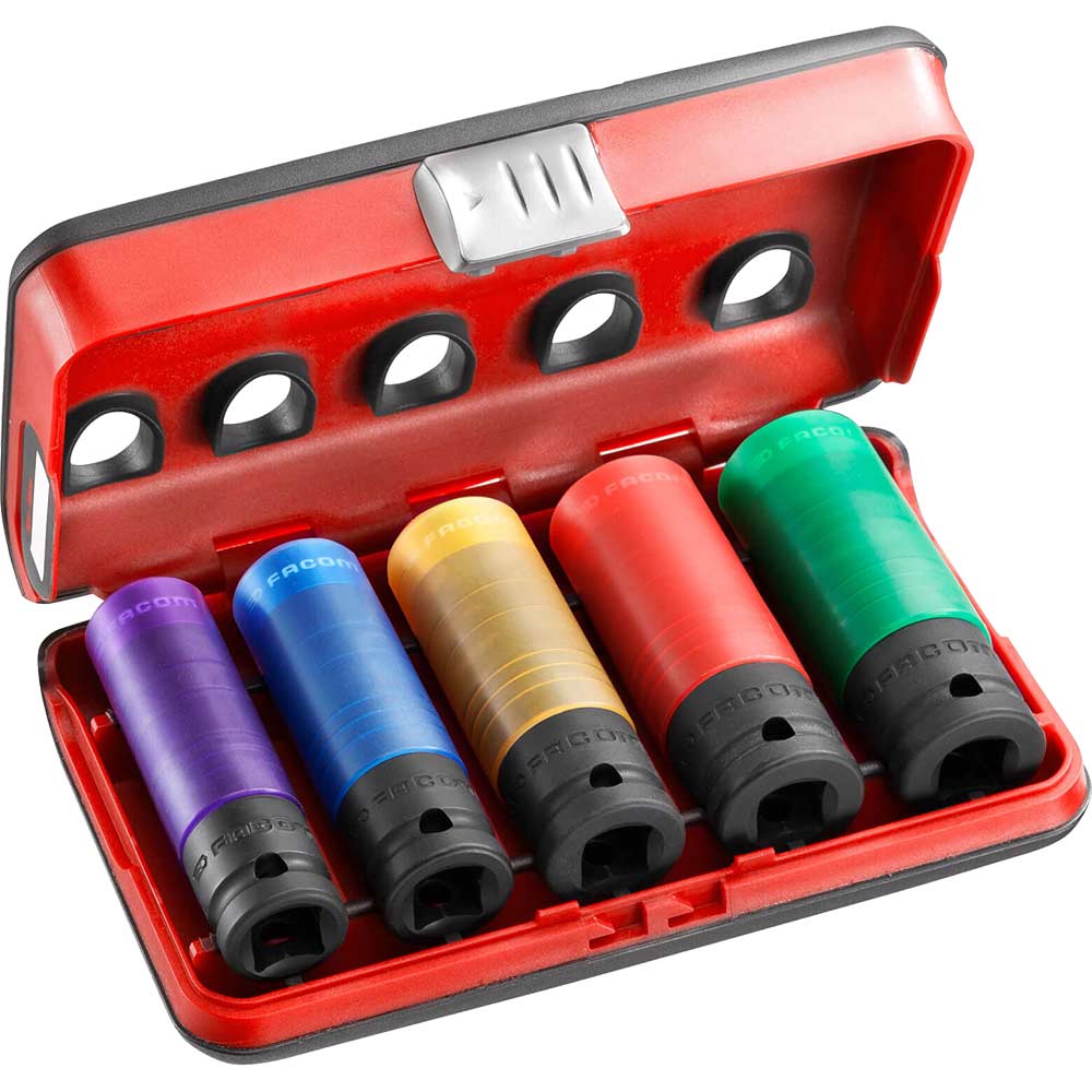 5 Piece 1/2" Drive Alloy Wheel Socket Set Metric Socket Sets