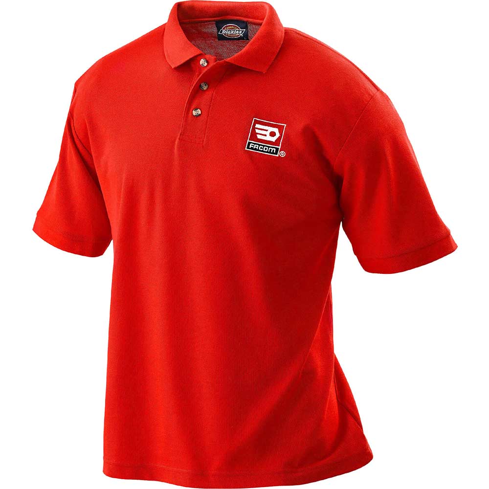 Image of Facom Mens Short Sleeve Polo Shirt Red S