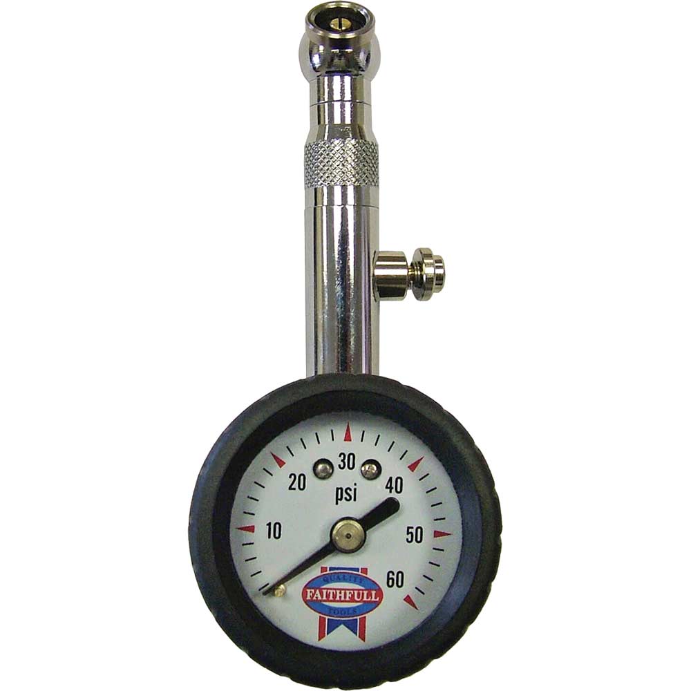 Image of Faithfull Tyre Pressure Dial Gauge