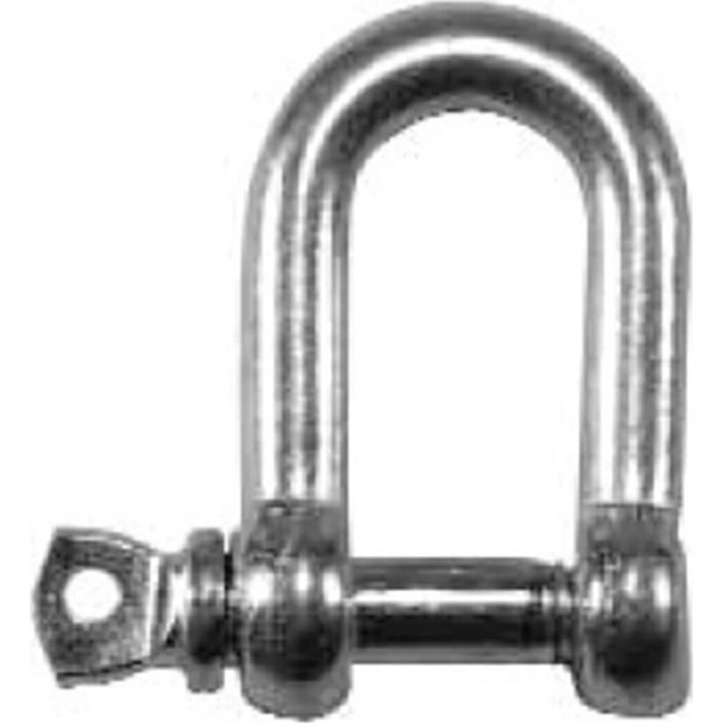 Image of Faithfull Zinc Plated D Shackle 8mm Pack of 2