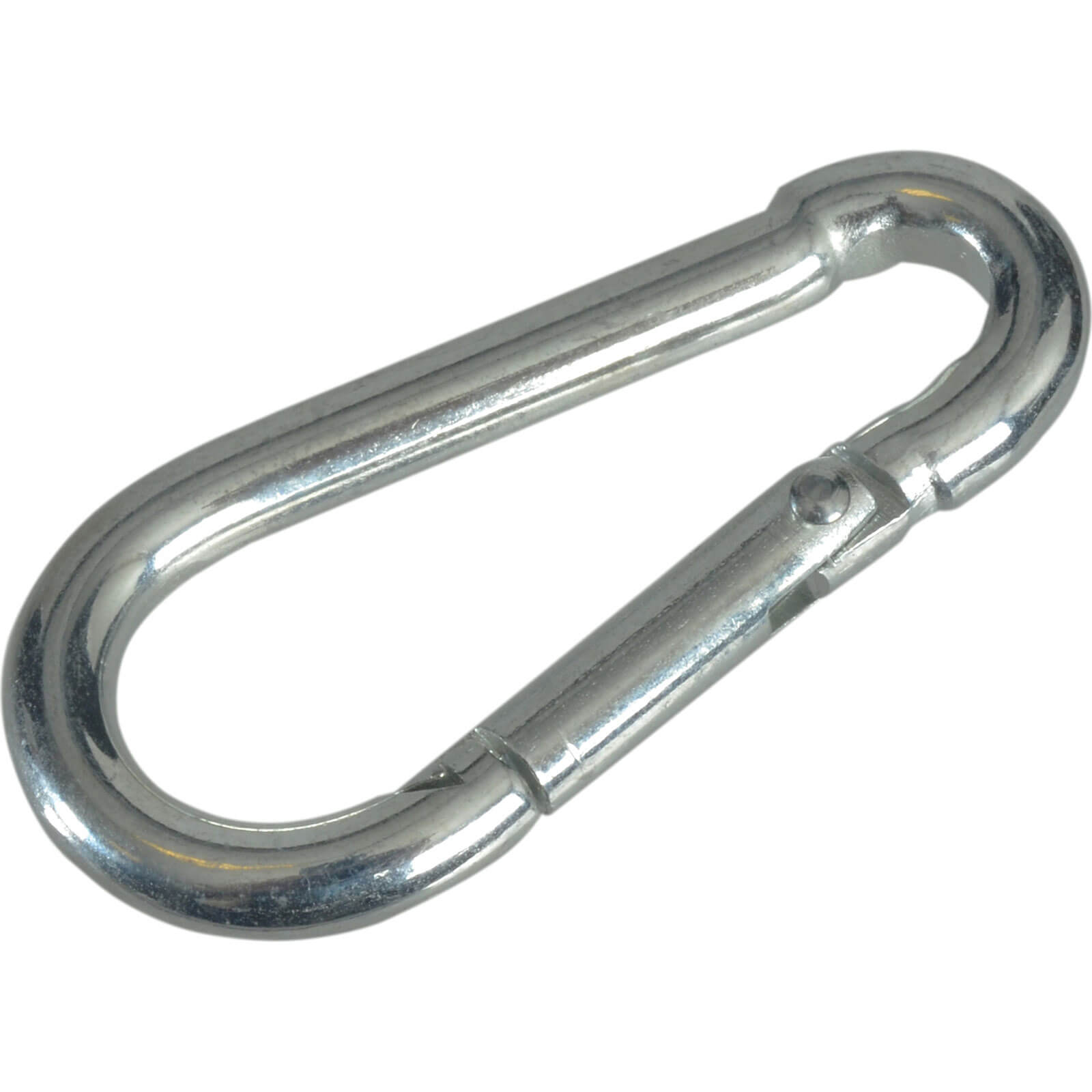 Image of Faithfull Zinc Plated Fire Brigade Snap Hook Carabiner 4mm Pack of 4