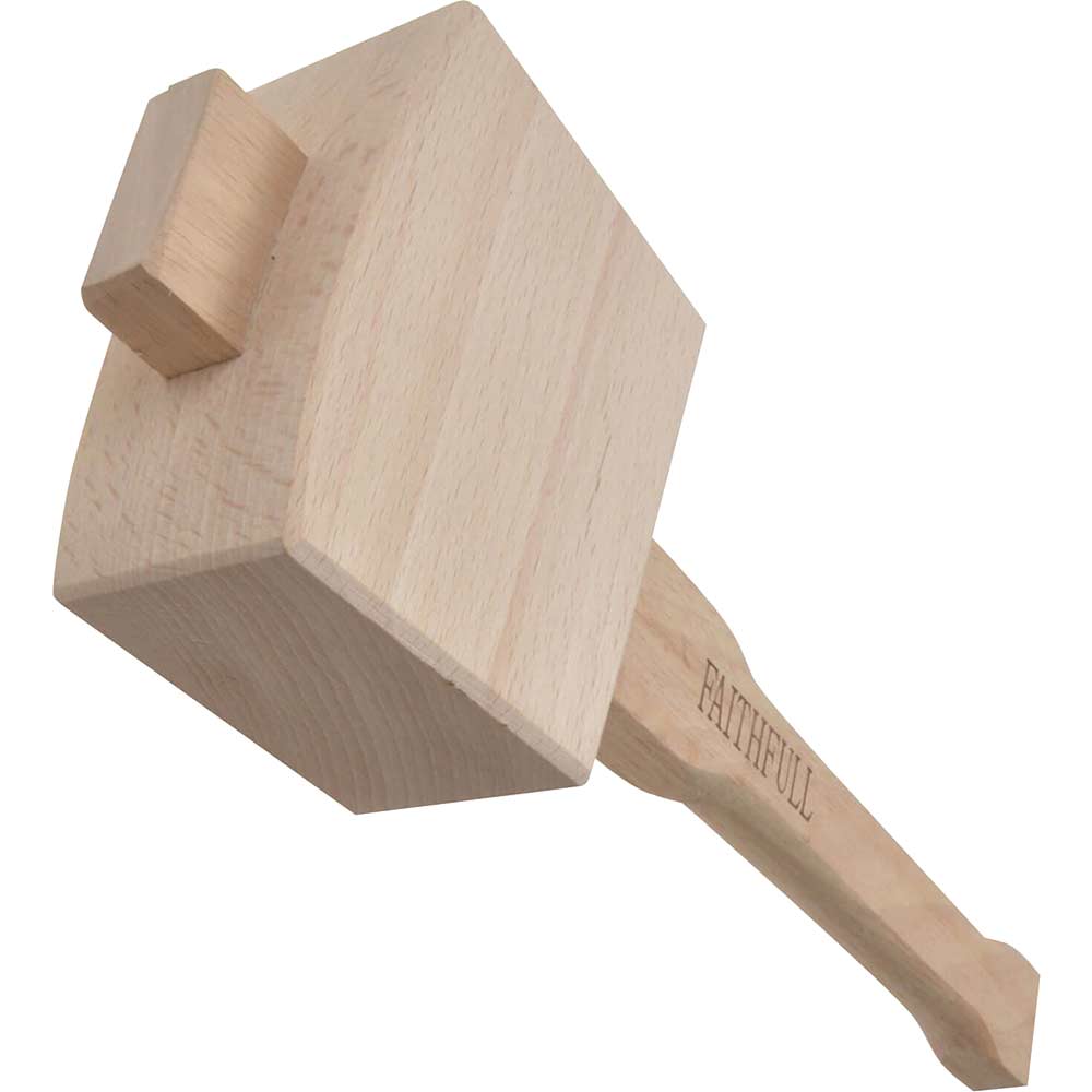 Image of Faithfull Wooden Carpenters Mallet 100mm