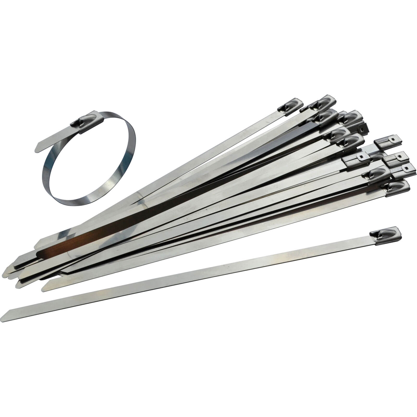 Image of Faithfull Stainless Steel Cable Ties Pack Of 50 360mm 7.9mm