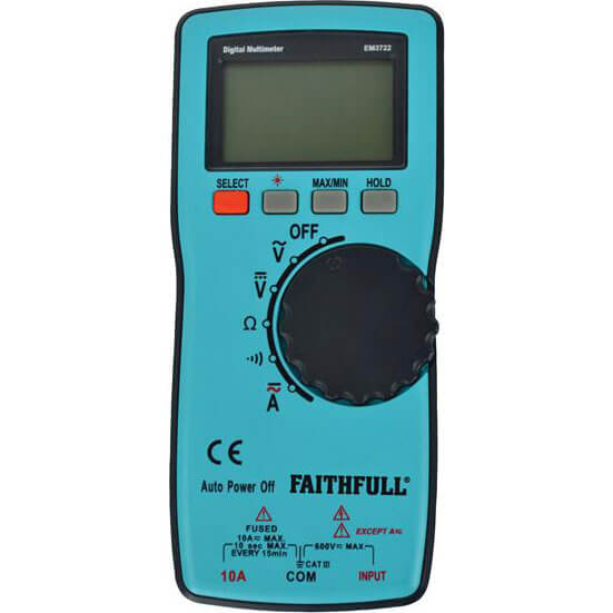 Photo of Faithfull Em3722 Auto Range Digital Multimeter