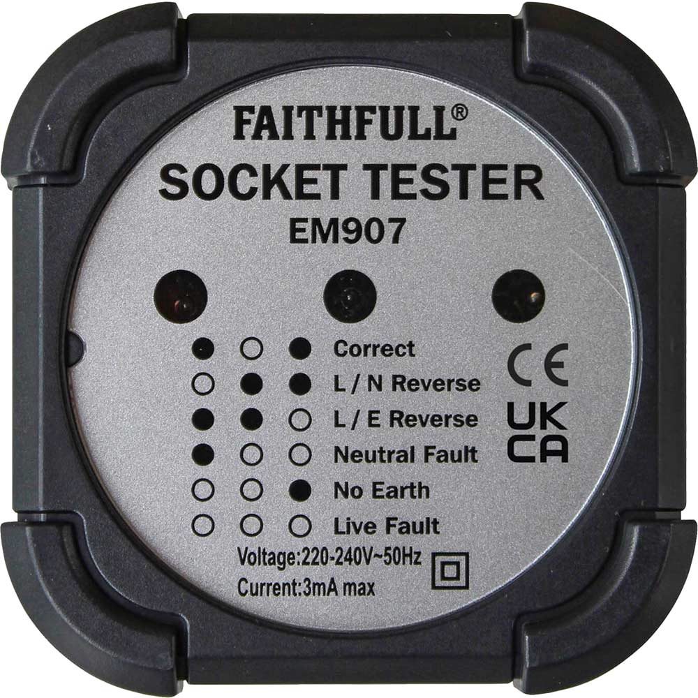 Image of Faithfull EM907 Socket Polarity Tester