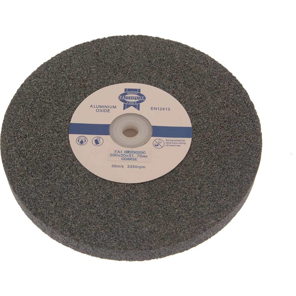 Photo of Faithfull Aluminium Oxide Grinding Wheel 200mm 25mm Fine