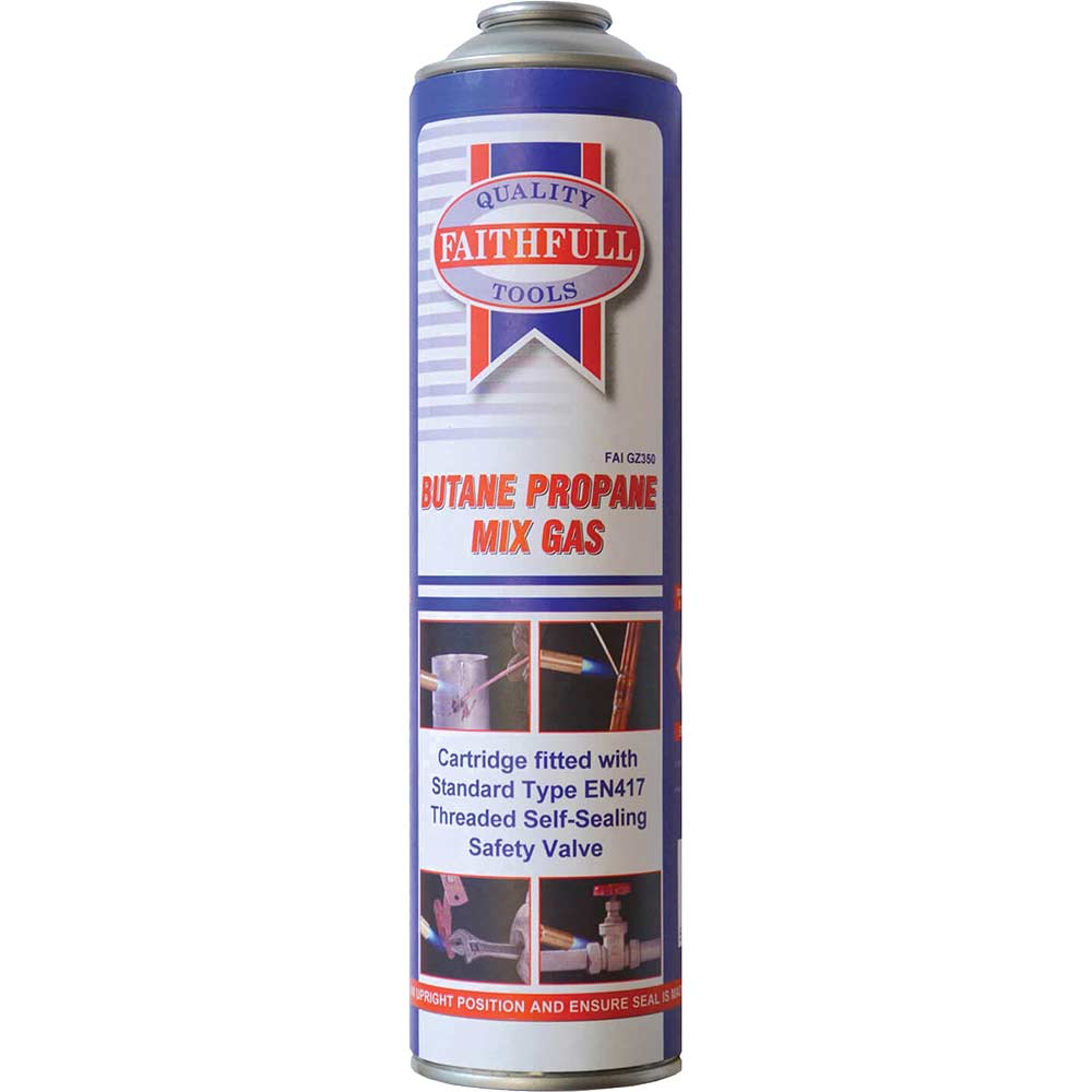 Image of Faithfull Butane Propane Gas Cartridge 350g