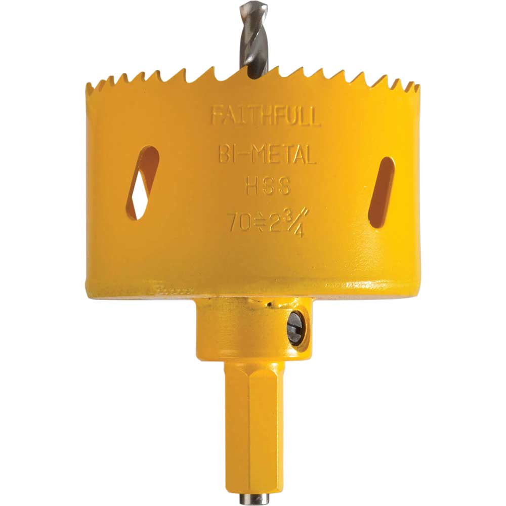 Photo of Faithfull One Piece Soffit Cutter Hole Saw 70mm