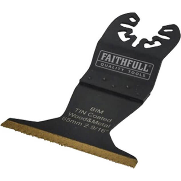 Faithfull FAIMFBM65 Multi-Functional Tool Bi-Metal Flush Cut TiN Coated Blade 65mm
