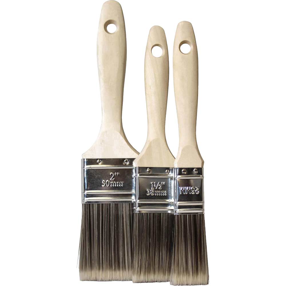 Photo of Faithfull 3 Piece Tradesman Synthetic Paint Brush Set