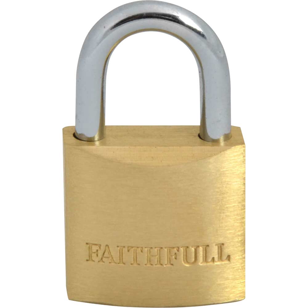Photo of Faithfull Brass Padlock 25mm Standard