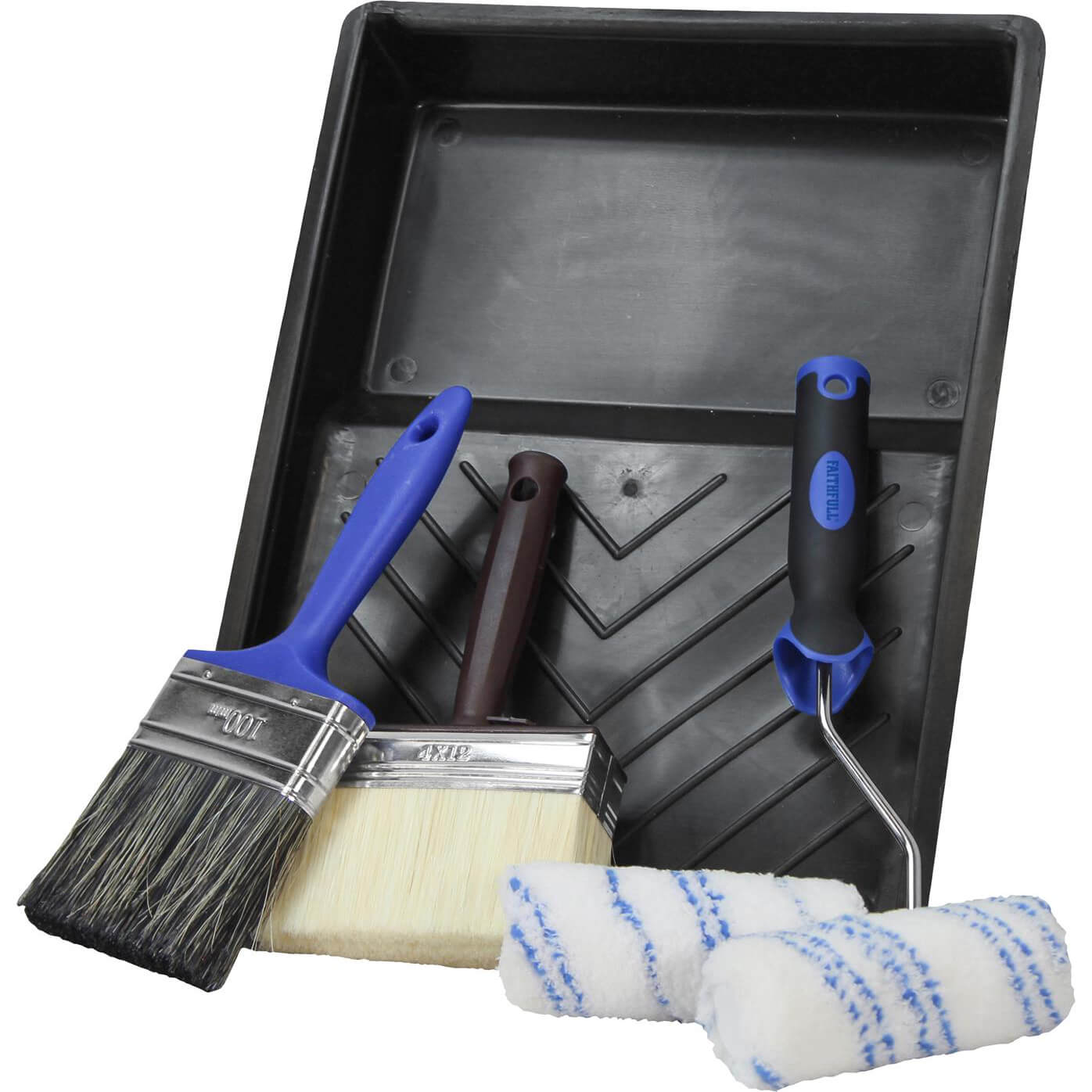 Faithfull 6 Piece Wood Care Paint Brush and Roller Kit