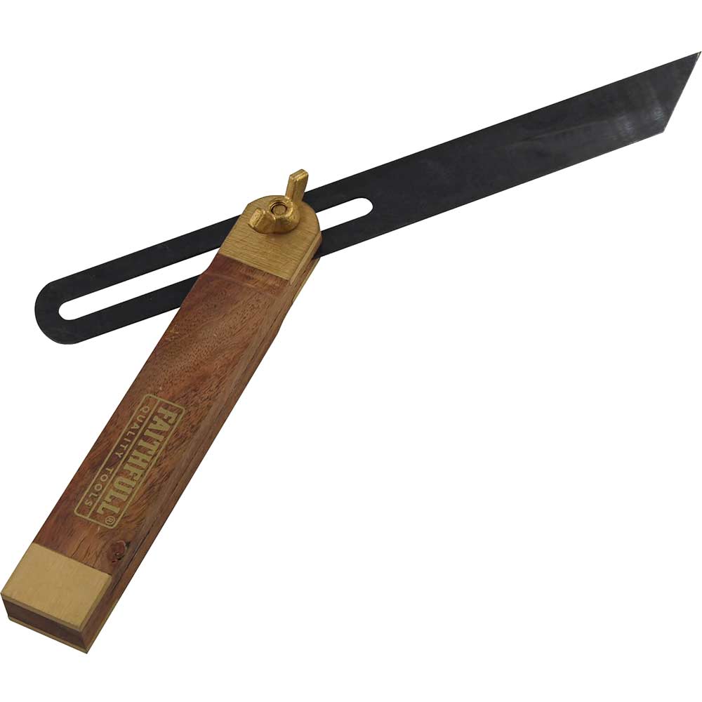 thumbnail image 2 of Hardwood Sliding Bevel Gauge With Brass Inlay – Adjustable Angle Finder For Carpentry (DIY) 2 of 6