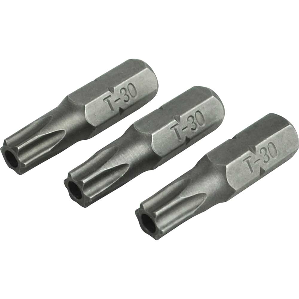 Photo of Faithfull S2 Security Torx Screwdriver Bits T30 25mm Pack Of 3