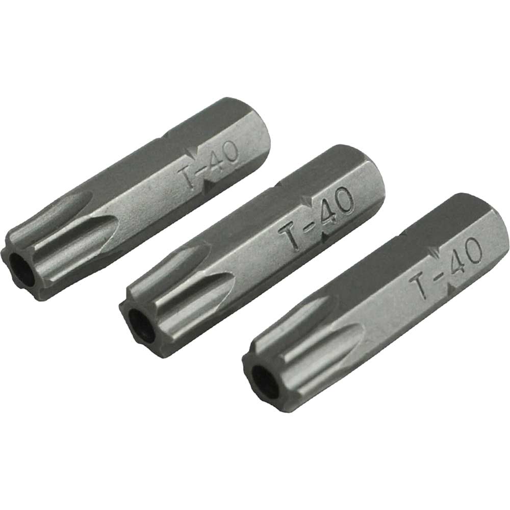 Photo of Faithfull S2 Security Torx Screwdriver Bits T40 25mm Pack Of 3
