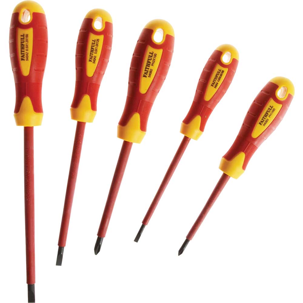 Photo of Faithfull 5 Piece Vde Insulated Screwdriver Set