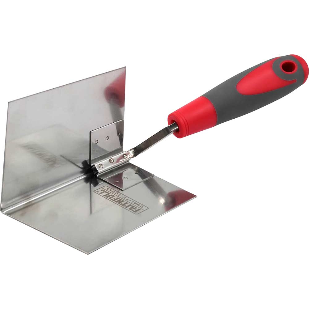 Image of Faithfull Soft Grip Stainless Steel Internal Corner Trowel