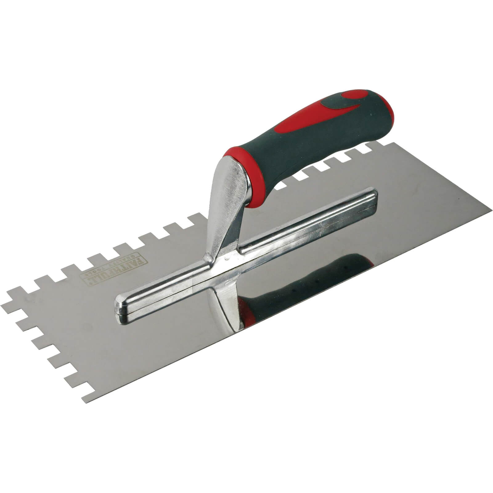 Photo of Faithfull Soft Grip Stainless Steel Notched Trowel 13