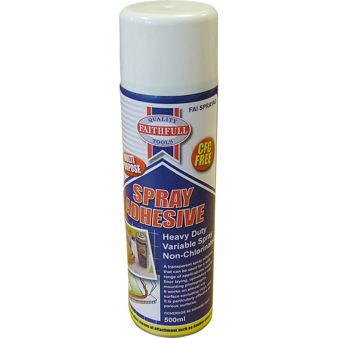 Image of Faithfull Spray Adhesive Non-Chlorinated 500ml