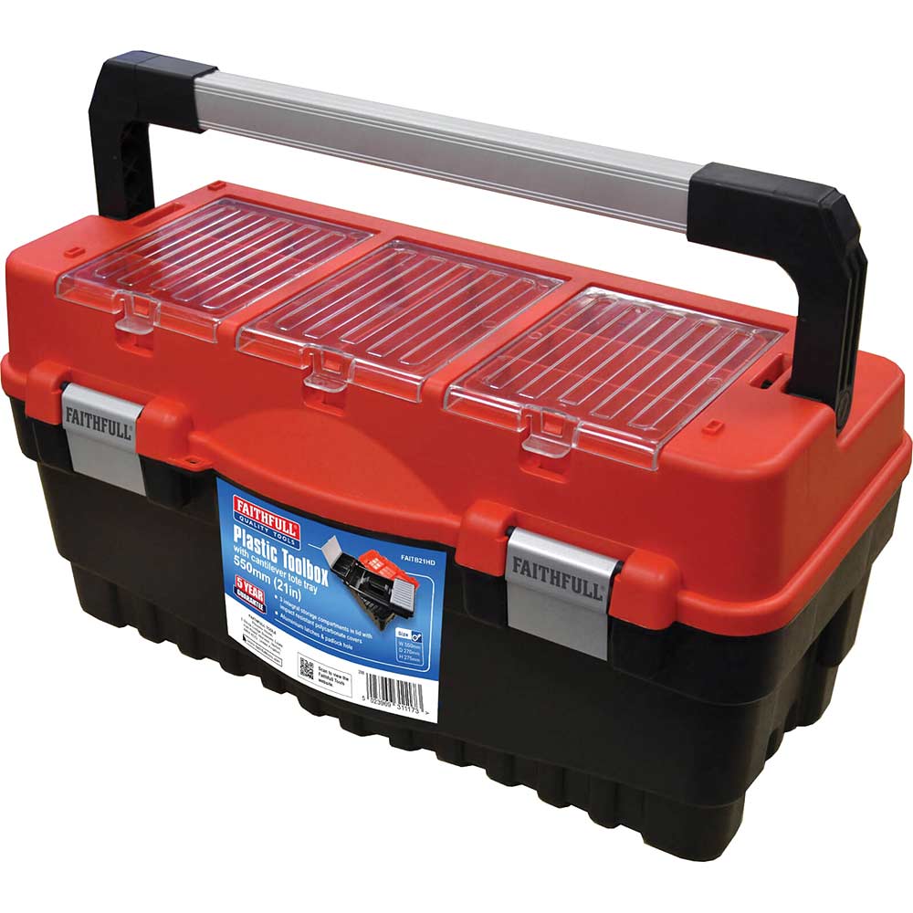 Faithfull TB21HD Tool Box 55 x 27 x 27.5 cm