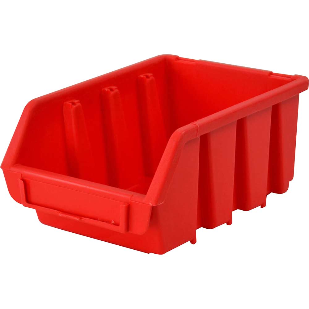 Photo of Faithfull Ergobox Interlocking Storage Bin Red 170mm 240mm 126mm