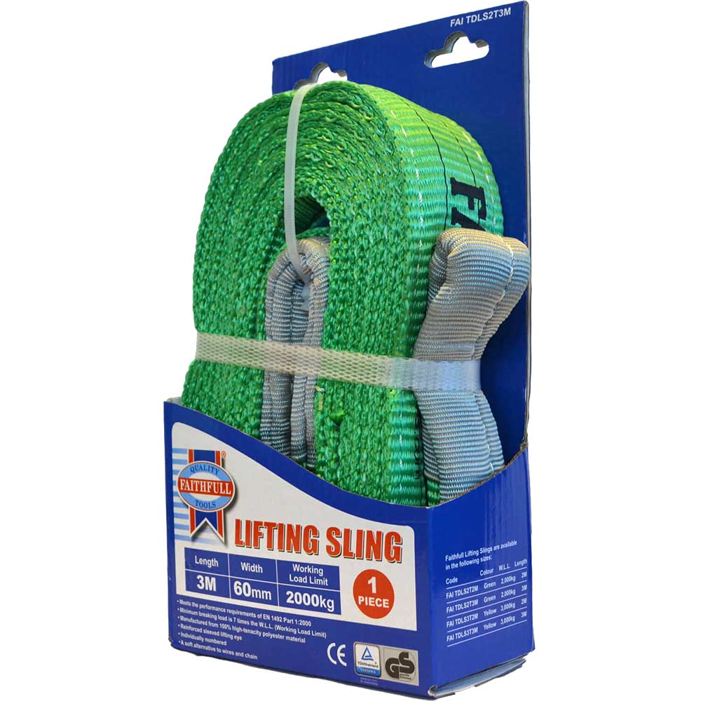 Photo of Faithfull Lifting Strap Reinforced Sling 3m 2 Tonne