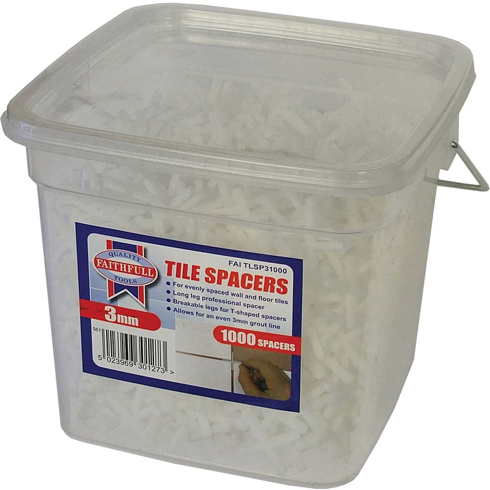 Photo of Faithfull Wall Tile Spacers 3mm Pack Of 1000