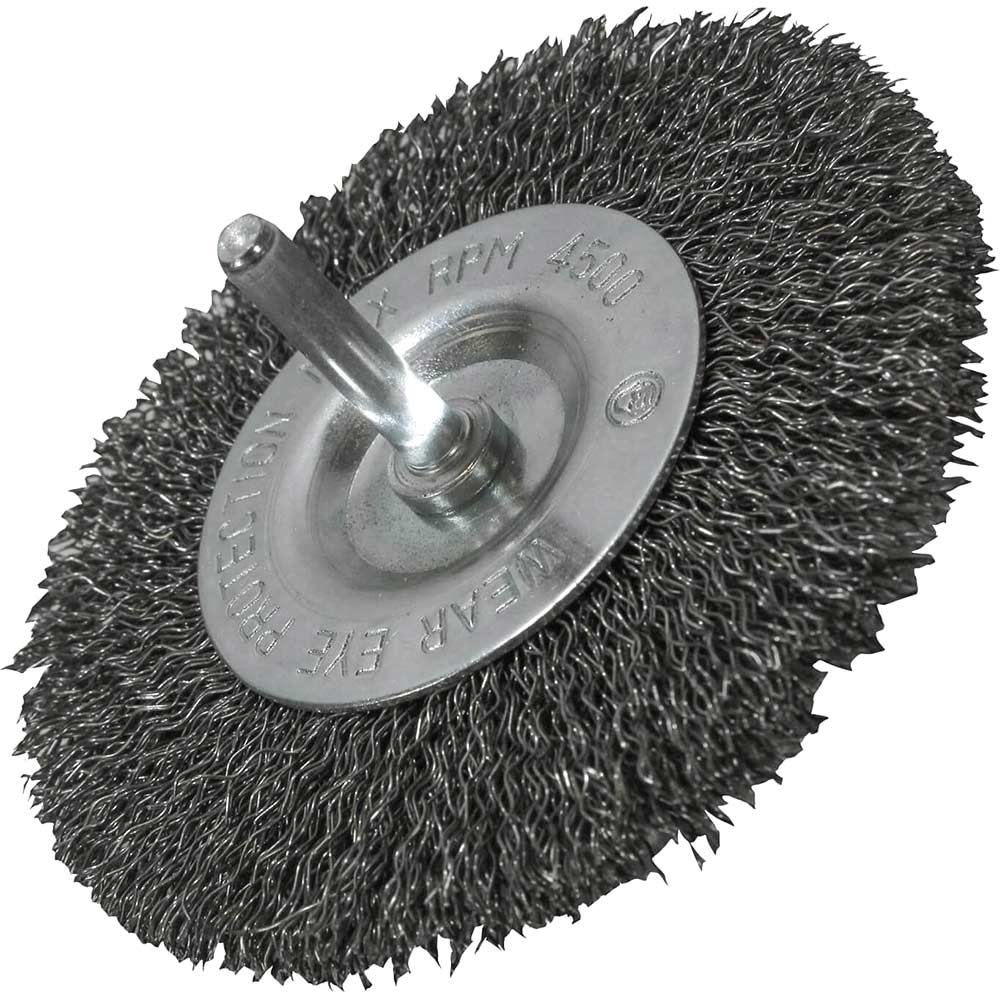 Photo of Faithfull Crimped Wire Wheel Brush 100mm 6mm Shank