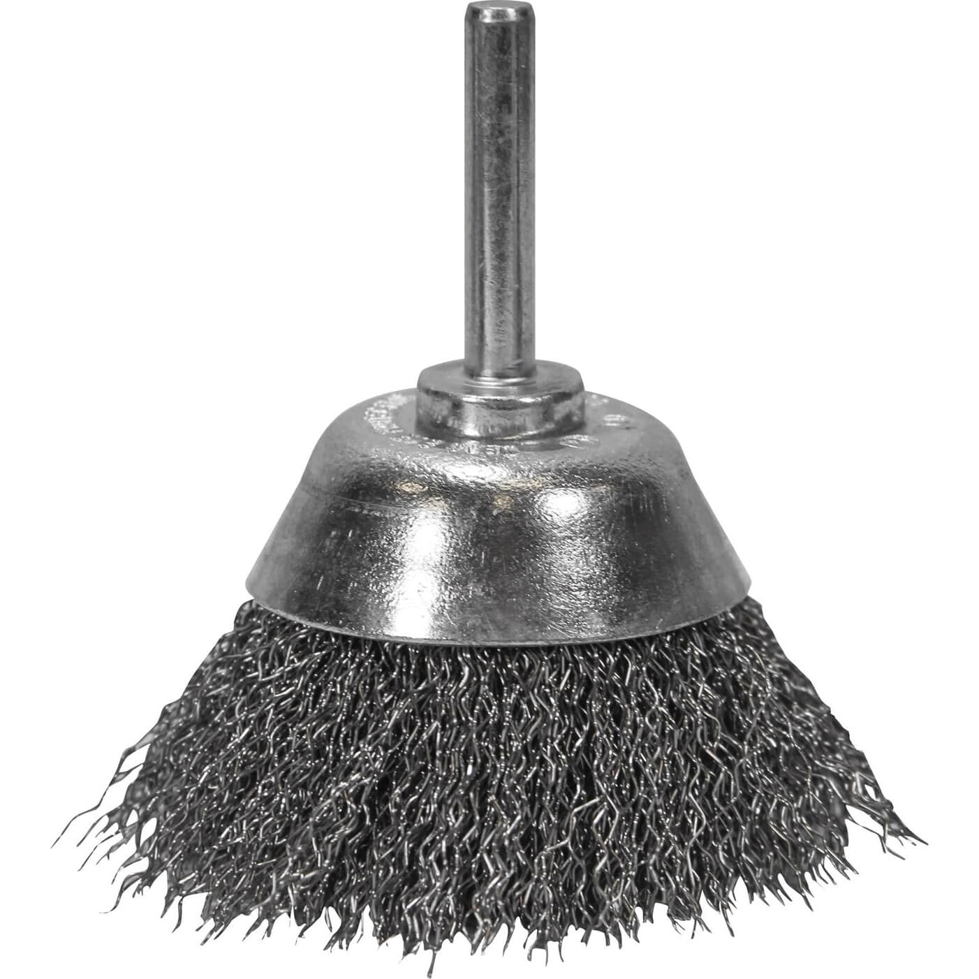 Click to view product details and reviews for Faithfull Crimped Wire Cup Brush 75mm 6mm Shank.
