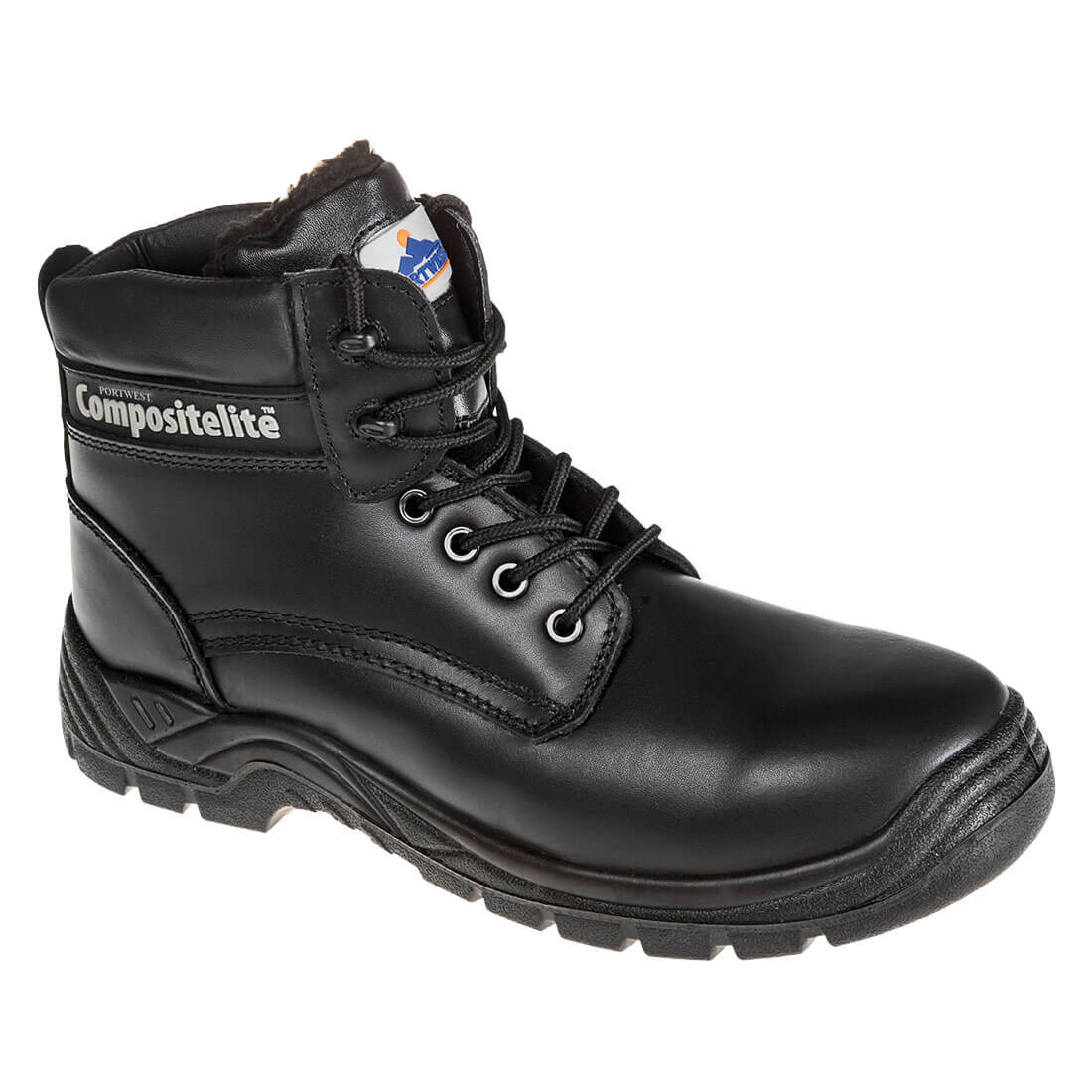 Portwest Thor Fur Lined Cold Weather Safety Boots Black Size 6