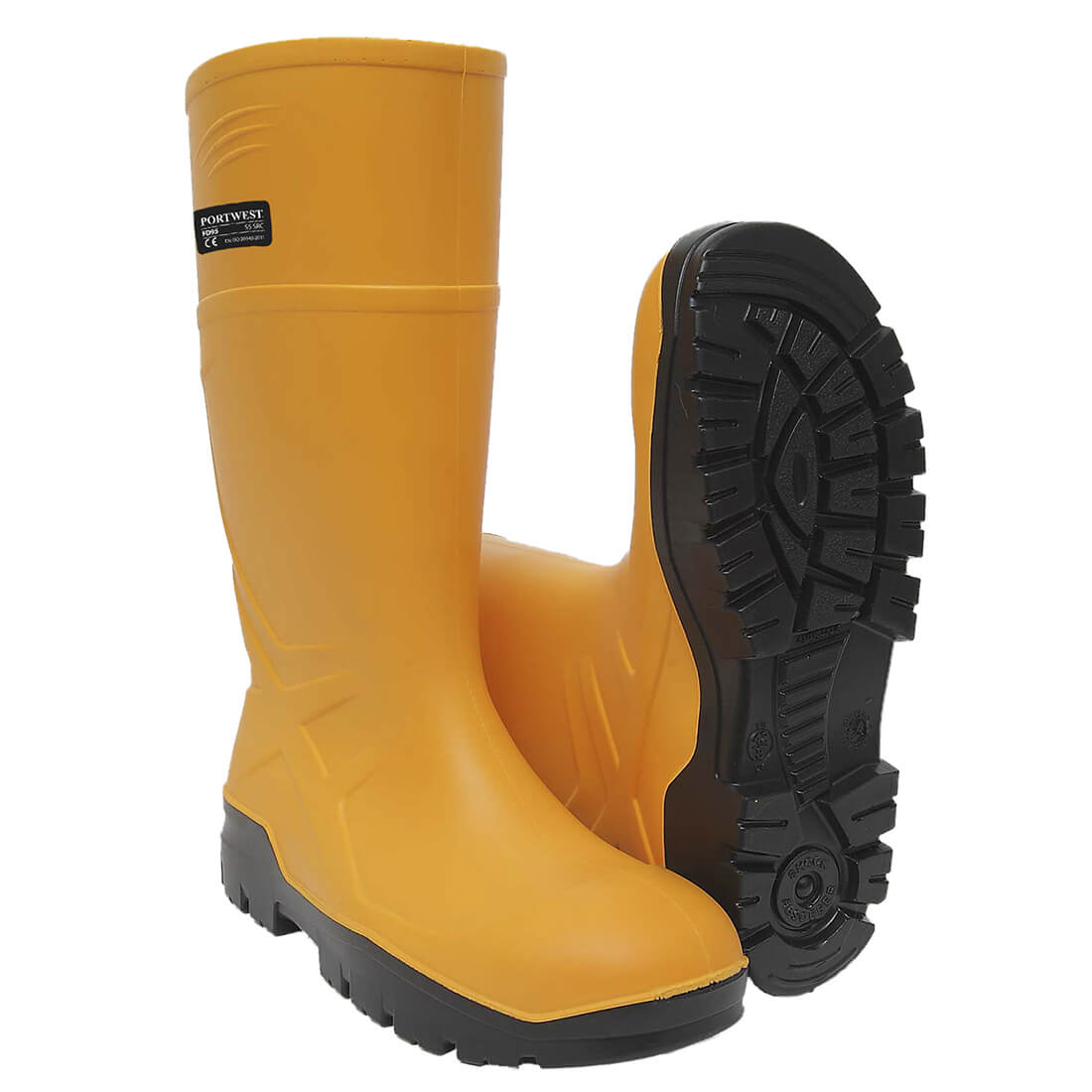Portwest PU Safety Wellington Boots Yellow Size 9