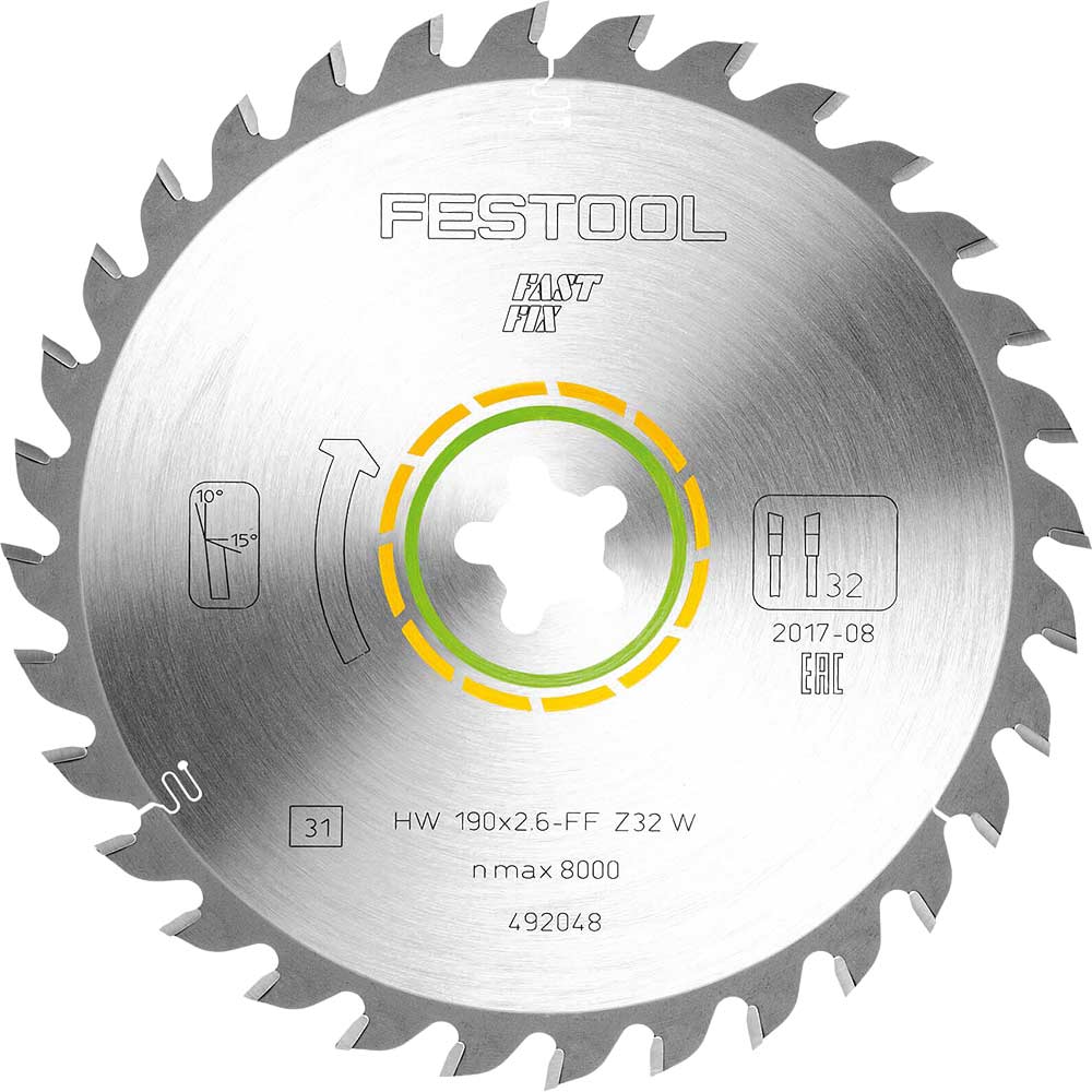 Photo of Festool Universal Wood Cutting Circular Saw Blade 190mm 32t Fastfix