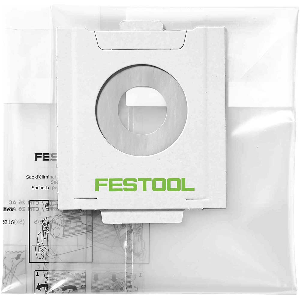 Photo of Festool Ens-ct 36 Ac Dust Extrator Waste Bag Pack Of 5 Pack Of 5