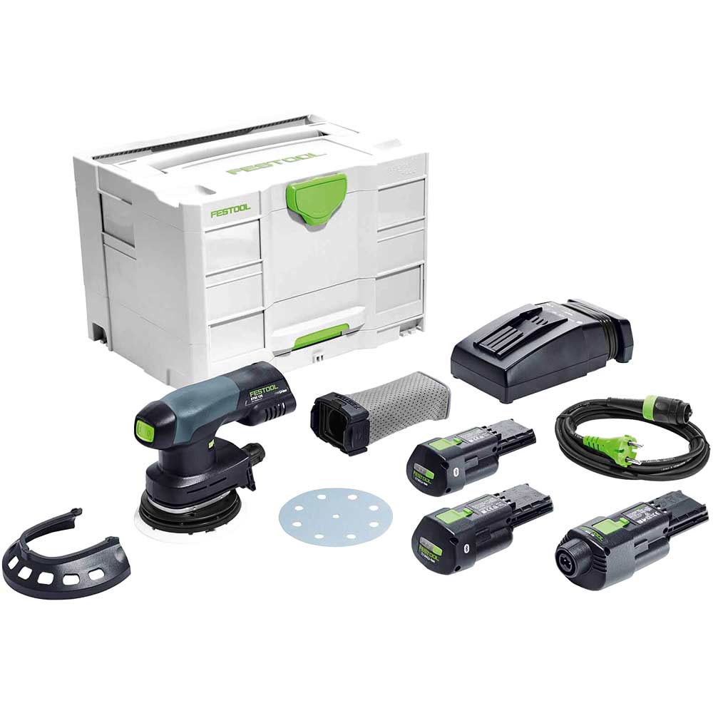 Photo of Festool Etsc 125 18v Cordless Eccentric Sander 125mm 2 X 3.1ah Li-ion Charger Case & Accessories