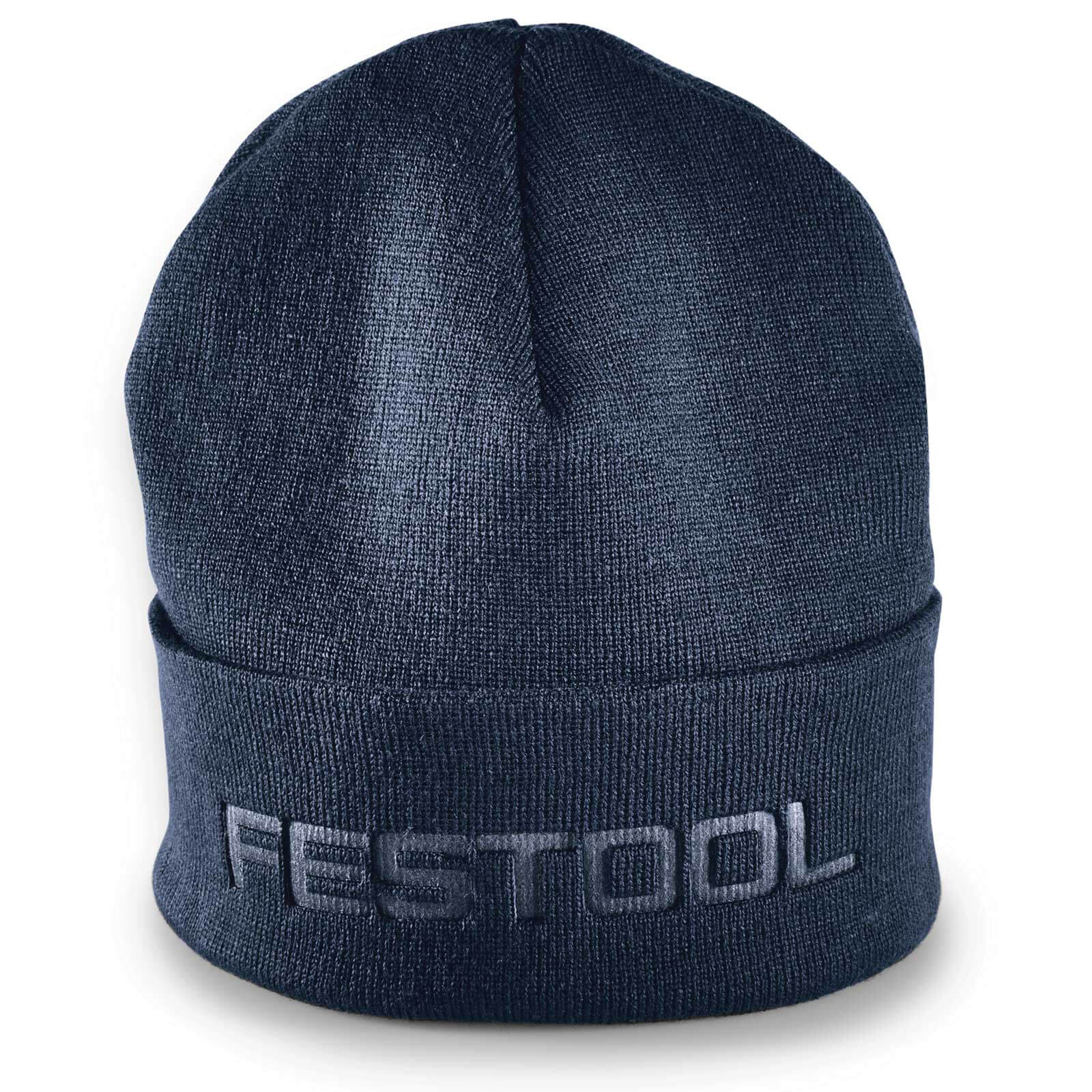 Image of Festool Fan Knitted Beanie Hat Blue One Size