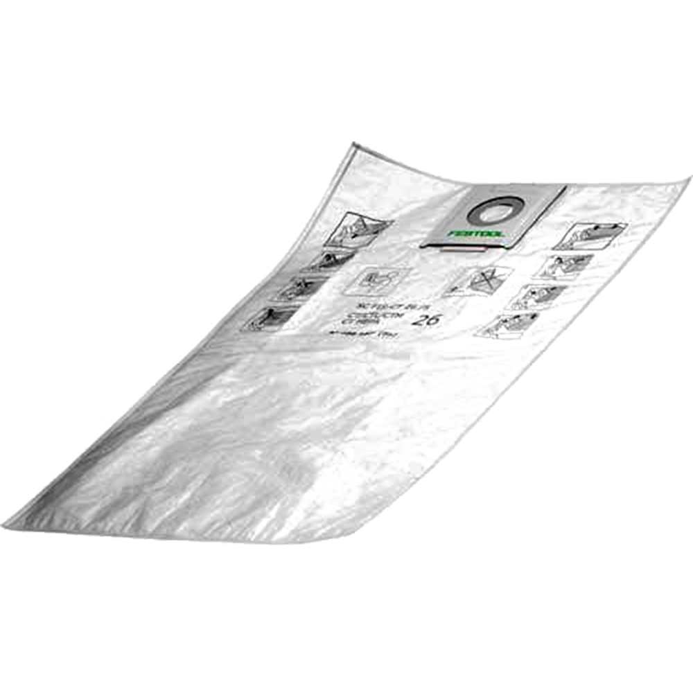 Image of Festool Cleantex CT 26 Self Clean Filter Bags Pack of 5