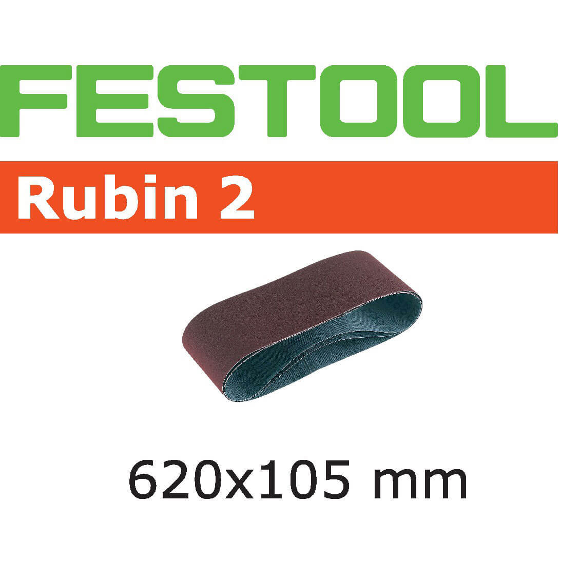 Photo of Festool 105mm X 620mm Rubin 2 Abrasive Sanding Belt 105mm X 620mm 120g Pack Of 10