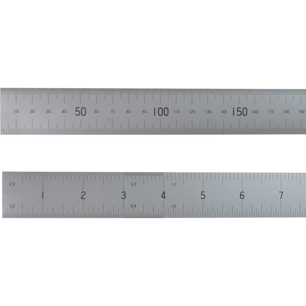 Image of Fisher Satin Chrome Engineers Steel Rule 24" / 600mm