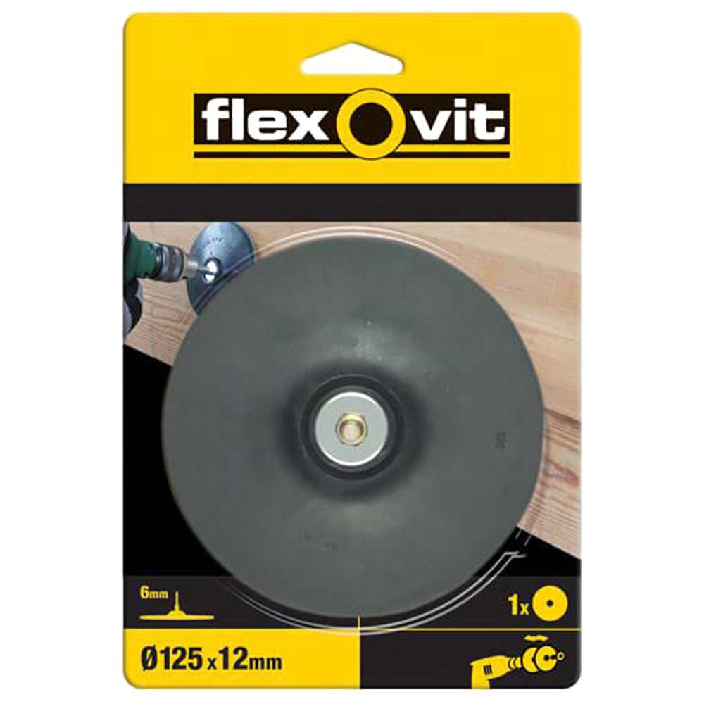 Image of Flexovit 125mm Backing Pad For Drills 125mm