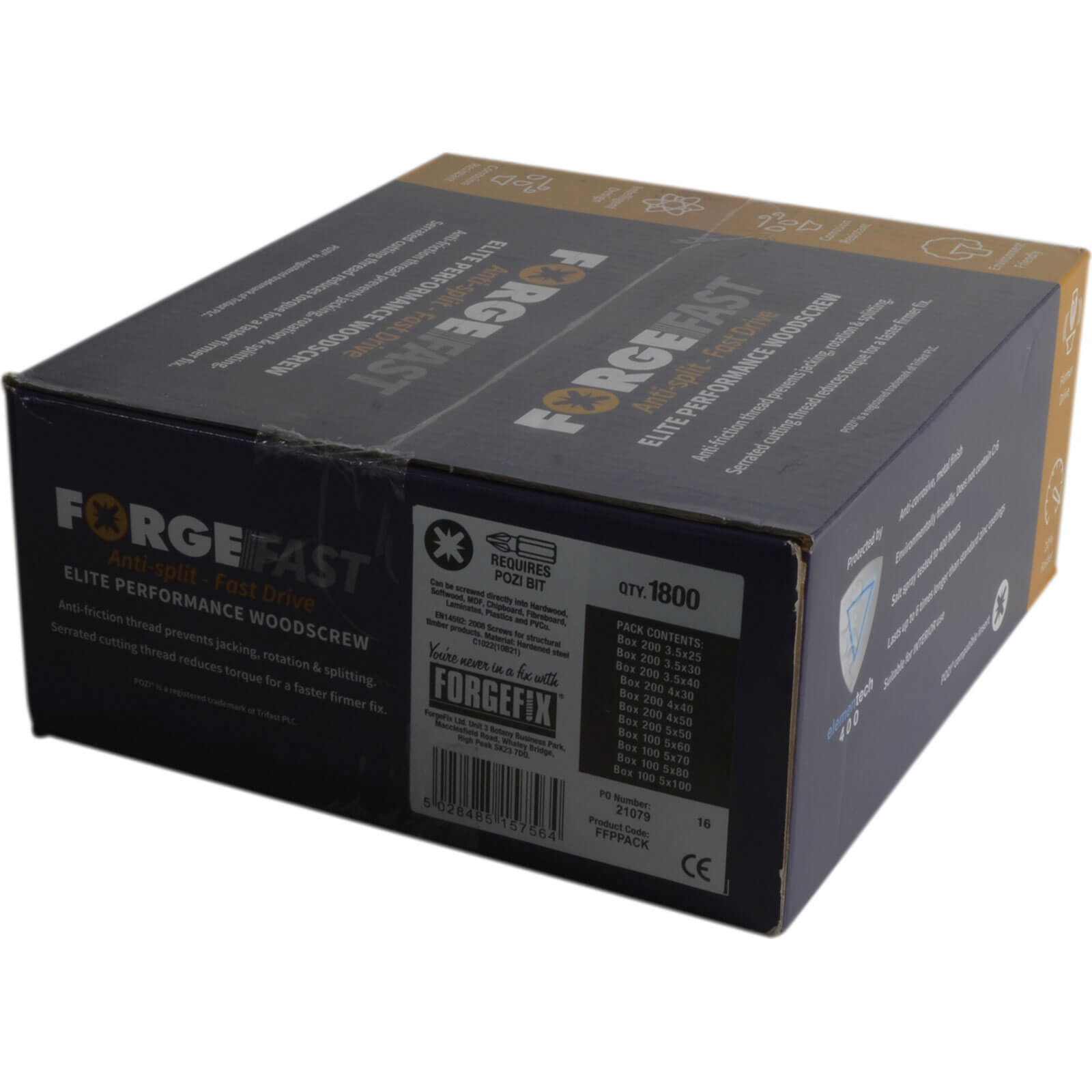 Image of Forgefix Forgefast Pozi Wood Screw Assorted Pack 1800
