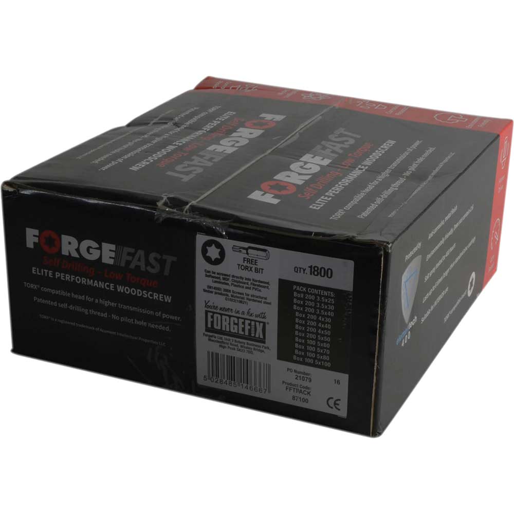 Photo of Forgefix Forgefast Torx Wood Screw Pack 1800