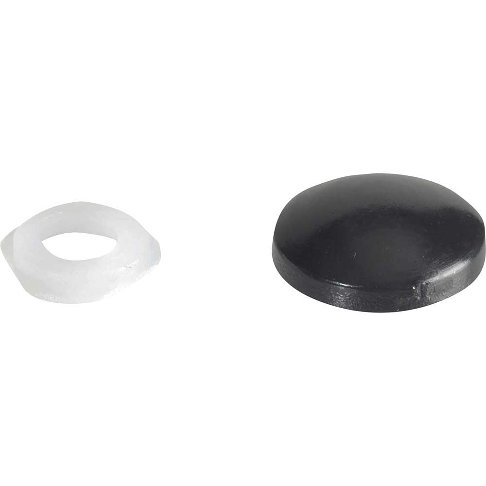 Image of Forgefix Domed Screw Cover Caps Black Pack of 20